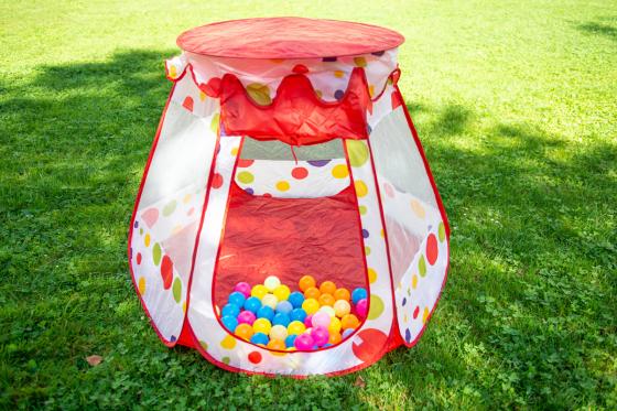 Tente de jeu - balles de piscine, colorées  