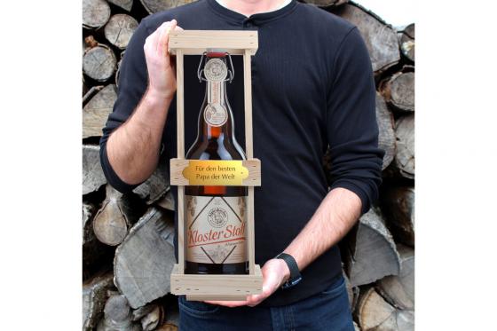 XL Bier in Holzkiste - personalisierbar, 2 Liter 1 