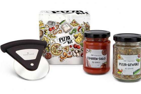 Kit Pizza - avec un élégant coupe-pizza  