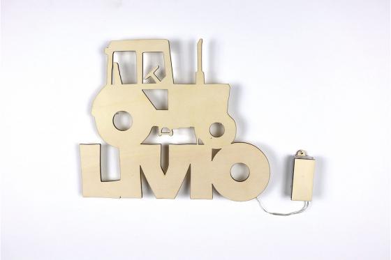 Nachtlicht Traktor - mit Gravur 1 