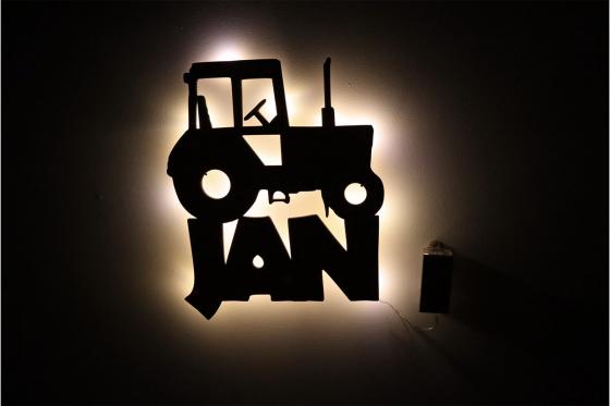 Nachtlicht Traktor - mit Gravur 3 