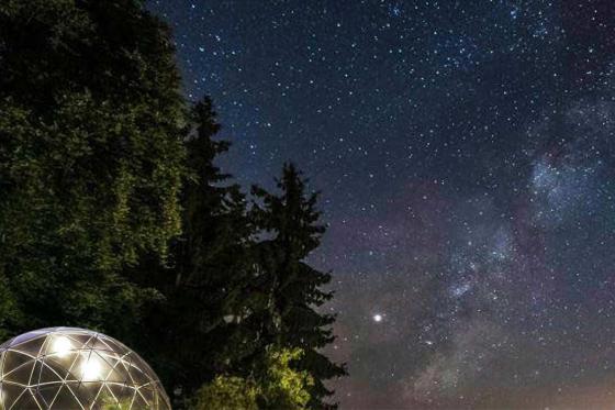 Bubble-Suite Übernachtung - unter dem Sternenhimmel mit Trottiabfahrt für 2   