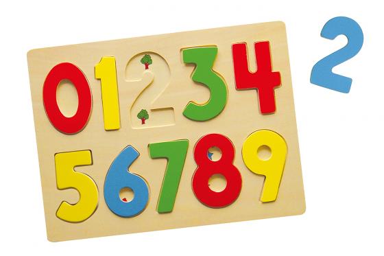 Zahlenpuzzle - aus Holz  