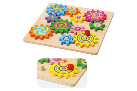 Zahnradspiel - aus Holz  