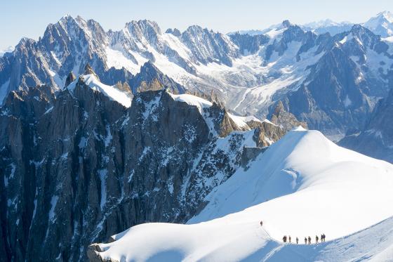 Massif du Mont Blanc & apéritif - 30 minutes en hélicoptère et escale sur un glacier | 2 pers. 1 