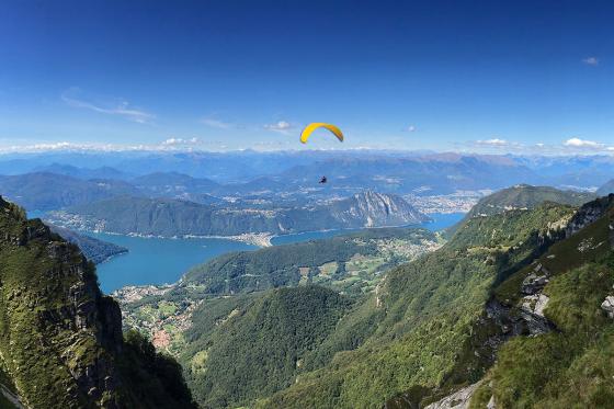 Parapente au-dessus du Tessin - Vol d'env. 20 minutes au départ du Monte Generoso 3 