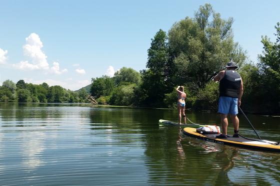 Scoperta dello Stand Up Paddle - sul lago Gruyère con picnic e bevande incluse | 2 pers. 2 