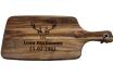 Küchenbrett Hirsch - aus Holz - mit Gravur 