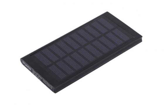 Solar Powerbank - mit Druck, schwarz 1 