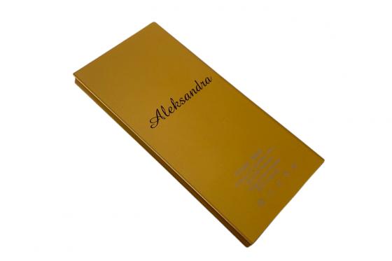 Solar Powerbank - mit Druck, Gold  