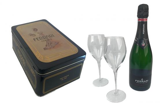 Premium Geschenkset - Ferrari Maximum & edle Grand cru Gläser 4 