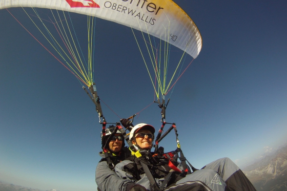Gleitschirm Passagierflug - im Goms 2 