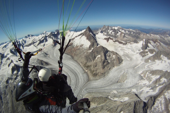 Gleitschirm Passagierflug - im Goms 3 