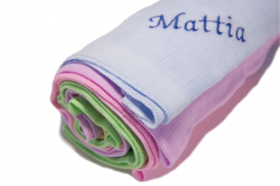 Nuscheli Geschenkrolle - 5 Stück - Pastell-Farben  