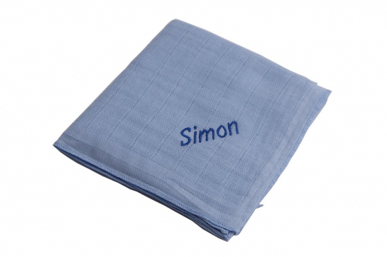 Nuscheli mit Namen - blau  