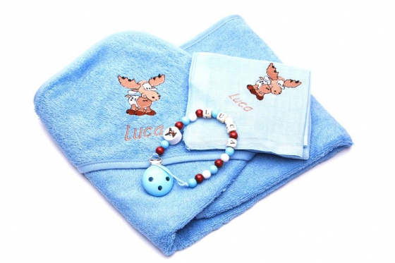 Set cadeau pour bébé - Cadeau de naissance - bleu  