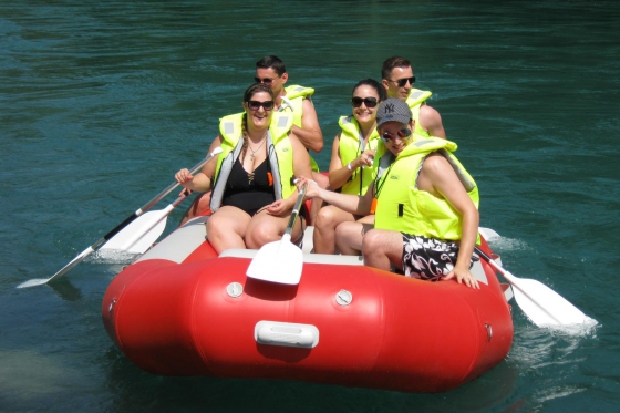 Schlauchboot Fahrt - auf der Aare 2 