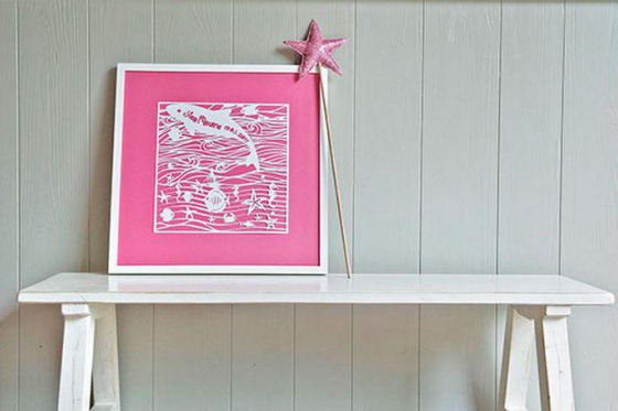 Wandbild Sea world  - Name & Geburtstag 1 