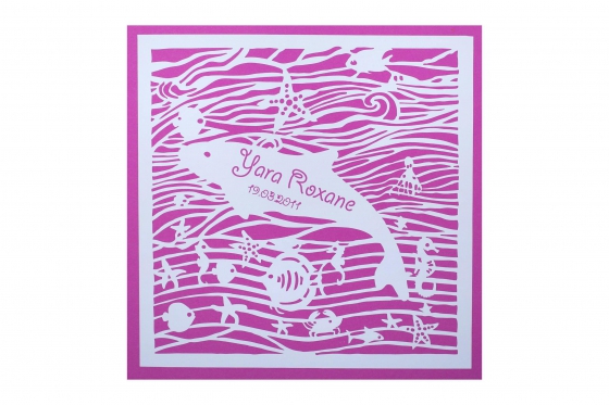 Wandbild Sea world  - Name & Geburtstag 7 