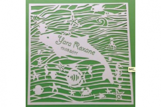 Wandbild Sea world  - Name & Geburtstag 9 