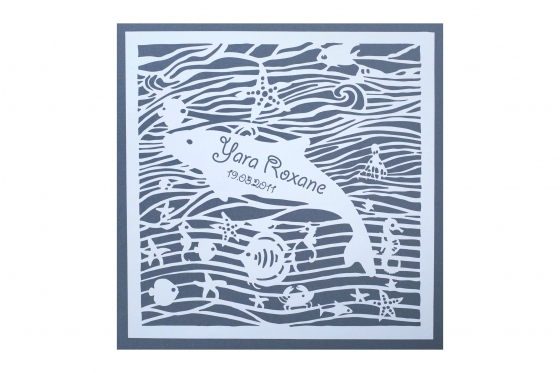 Wandbild Sea world  - Name & Geburtstag 10 