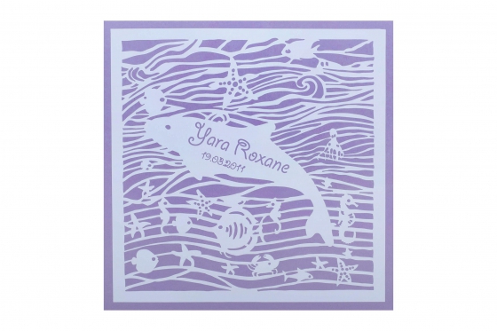 Wandbild Sea world  - Name & Geburtstag 11 