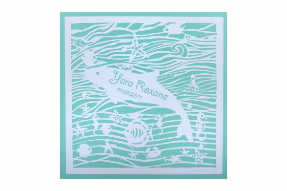 Wandbild Sea world  - Name & Geburtstag 12 