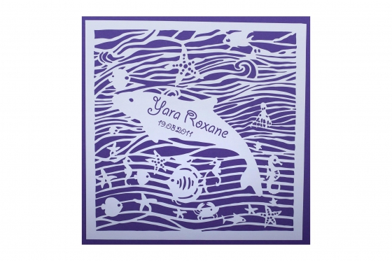 Wandbild Sea world  - Name & Geburtstag 14 