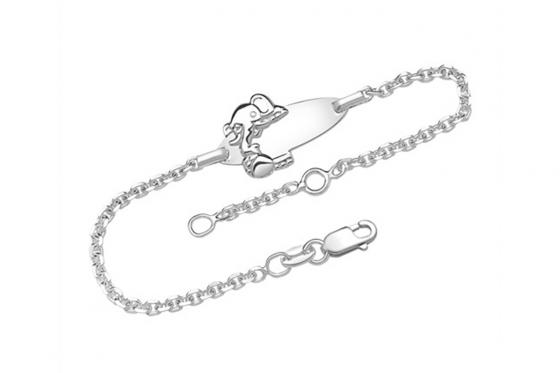 Kinderarmband Elefant - mit Gravur - 925er Silber  