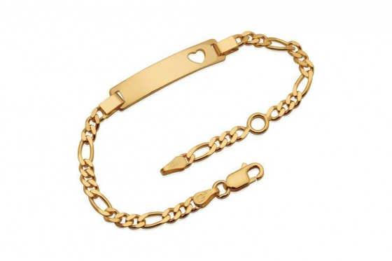 Vergoldetes 925er Silberarmband - mit Herz Motiv - Personalisierbar  