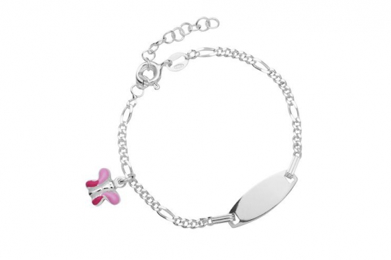 Bracelet enfant - papillon - personnalisable  