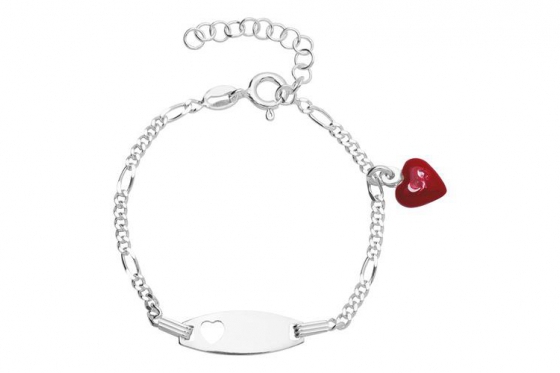 Kinderarmband Herz - Diamantgravur  
