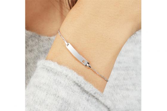 925er Silberarmband Herz - Personalisierbar 2 