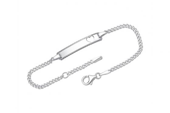 Gourmette coeur - Avec gravure diamant  