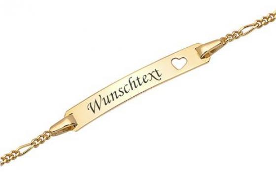 Gourmette en or 375 millième - avec gravure  1 