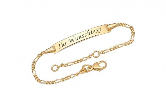 Gourmette en or 375 millième - Avec gravure laser  