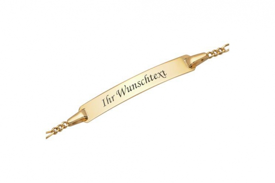 Gourmette en or 375 millième - Avec gravure laser 1 