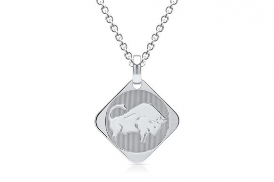 925er Silberkette Stier - mit Gravur  