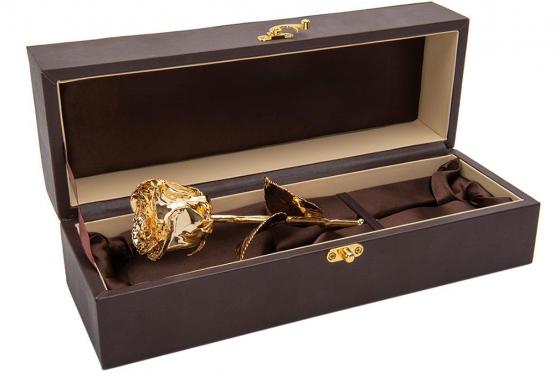 Rose en or (28 cm) - Avec coffret en cuir 1 