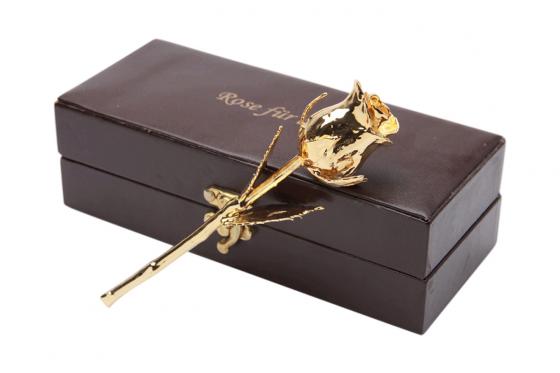 Rose en or 24 carats 28 cm  - étui personnalisable 5 