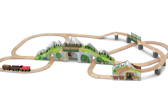 Eisenbahn Set - Bergtunnel, aus Holz  