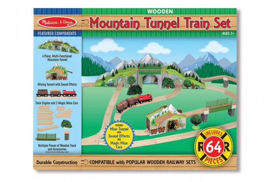 Eisenbahn Set - Bergtunnel, aus Holz 1 