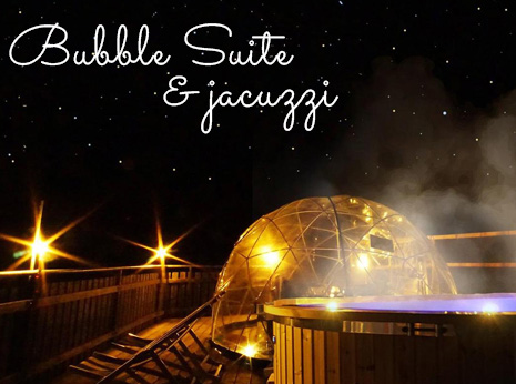 Nuit en Bubble Suite avec jacuzzi