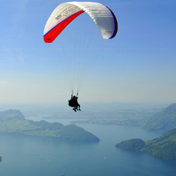 Gleitschirm Passagierflug, Panorama