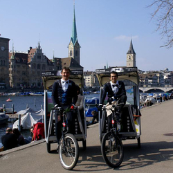 Rikscha Fahrt 60 Min., Seebecken von Zürich