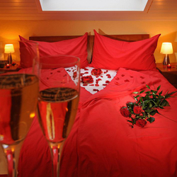 Loveroom romantique pour 2, incl. dîner de 4 plats aux chandelles