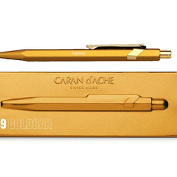 Stylo bille Caran d'Ache avec étui, avec gravure - 849Goldbar 