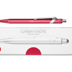 Caran d'Ache Kugelschreiber, mit Gravur - POPLINE metallic red