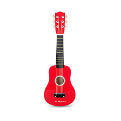 Guitare, en bois, rouge