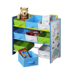 Aufbewahrungsregal  , mit 9 Stoffboxen